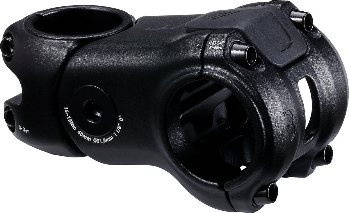 Bbb cycling actionstem - verende stuurpen racefiets, gravelbike e-bike - 31.8mm - verstelbaar 0° tot +3,5° - hoge schokabsorptie - verschillende rijposities - lengte: 80mm - bhs-52