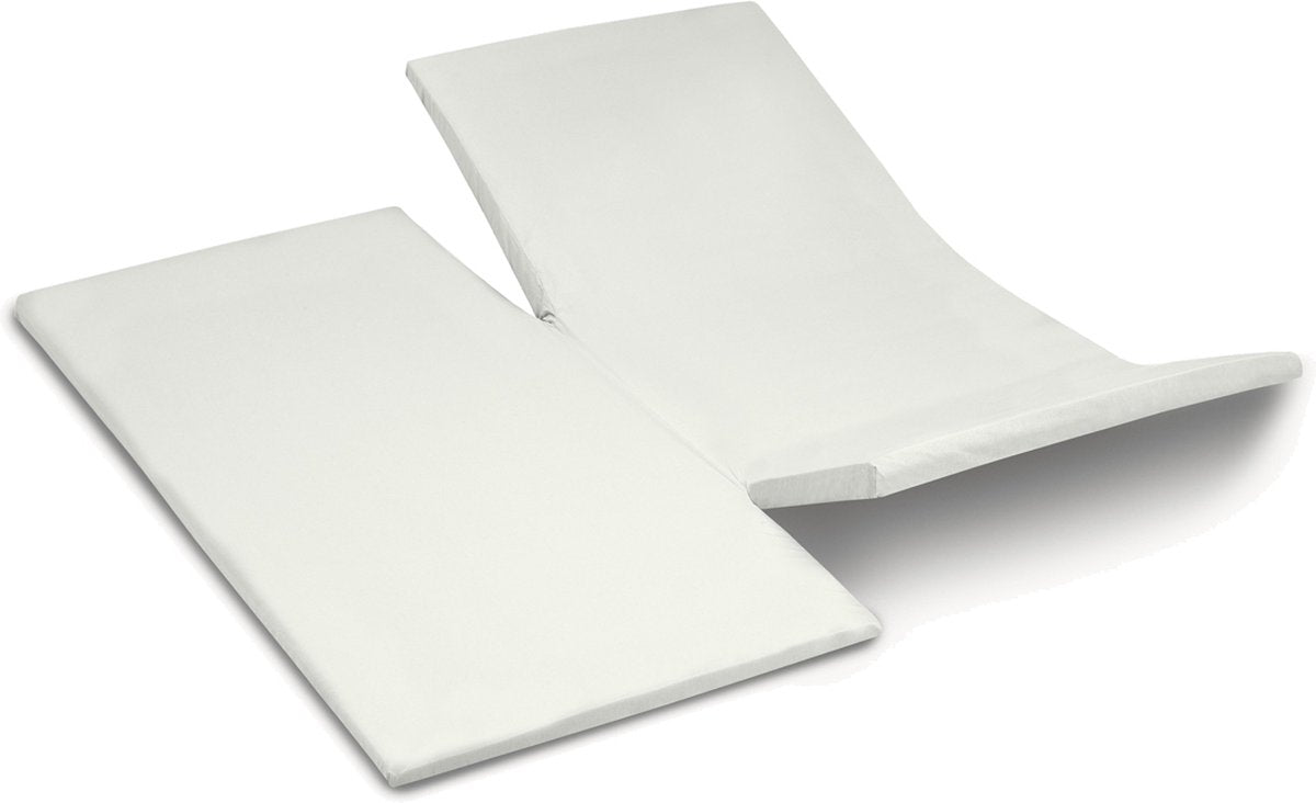 Cinderella - topper hoeslaken met dubbele split - jersey - 180x200 210 cm - ivoor