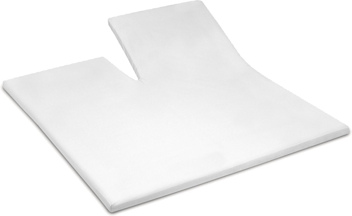 Cinderella - sundays - topper hoeslaken met split - 180x200 cm - tot 15 cm matrashoogte - 100% katoen-satijn - wit