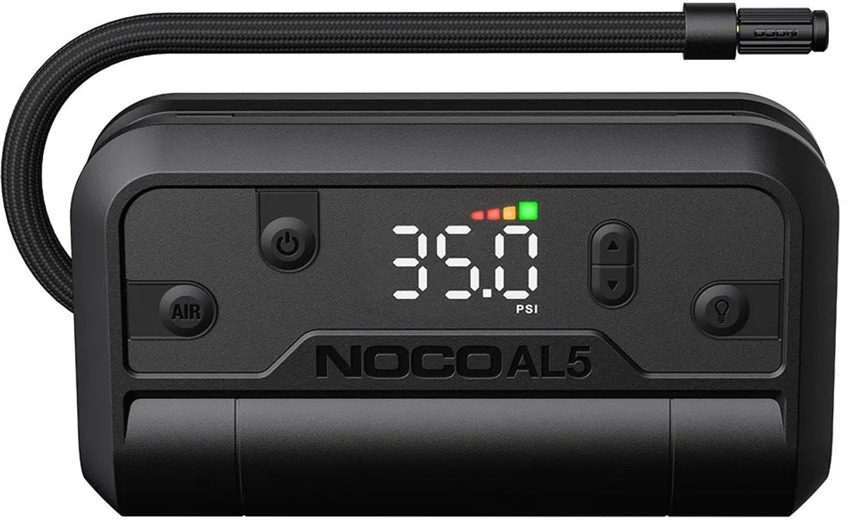 Noco al 5 tragbarer Luftkompressor – integrierter USB-C-Anschluss – Powerbank – maximaler Druck: 8,96 bar