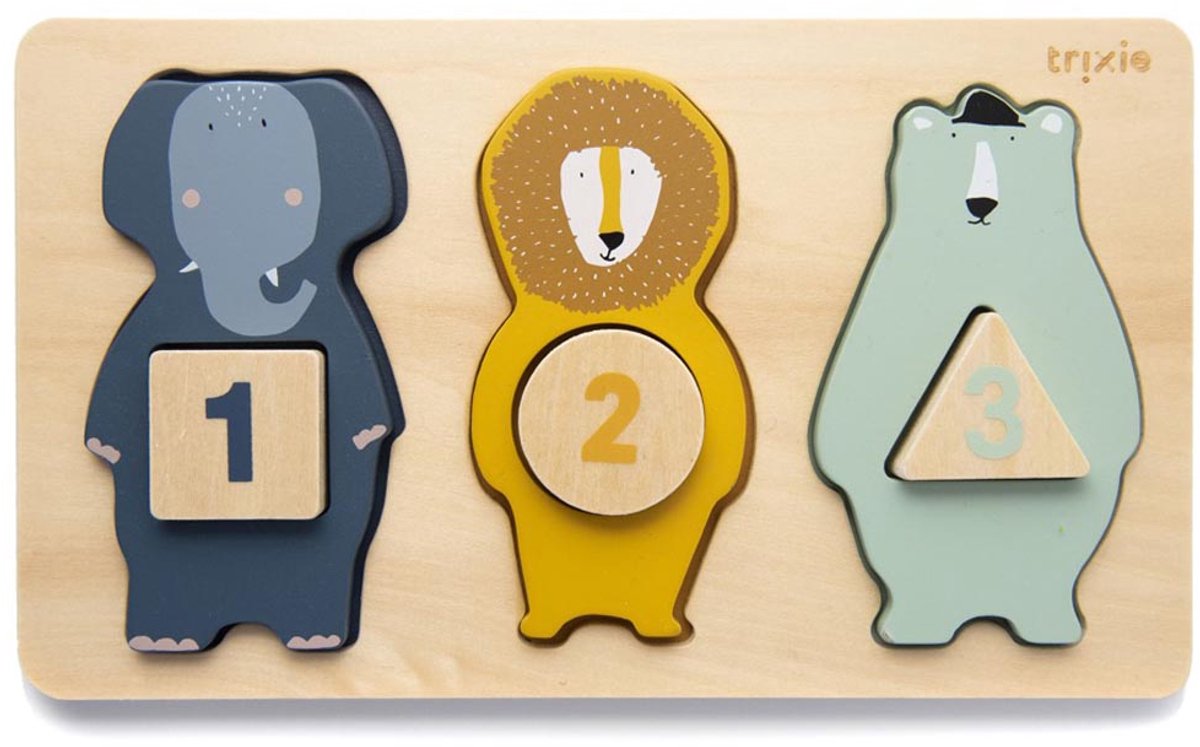 Trixie -Holz -Tel -Puzzle -Tiere, 6st.