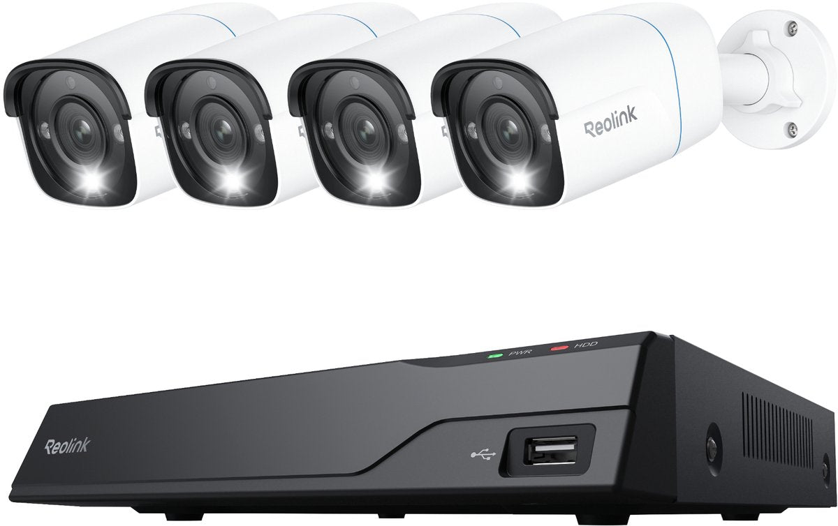 Reolink 4K-UHD-Überwachungskamerasystem – PoE – 8-Kanal-NVR mit 24-Stunden-Aufzeichnung – intelligente Erkennung – Zwei-Wege-Audio – NVS8-8MB4