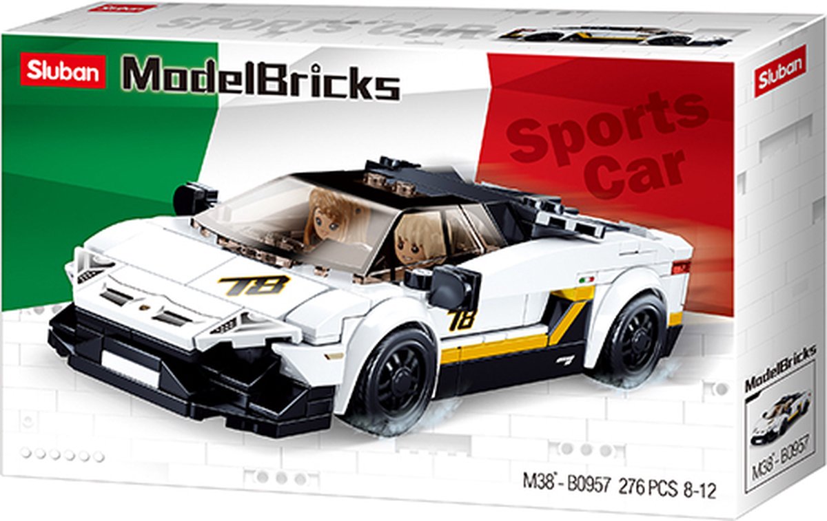 Sluban Modelbricks italienischer Supersportwagen weiß (M38-B0957)