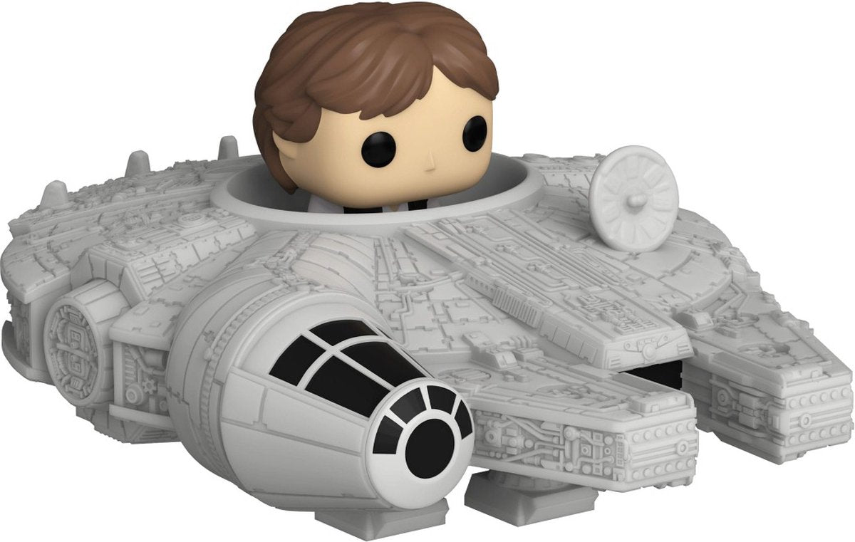 Funko Han Solo mit Millennium Falcon – Bitty Pop! Fahrt - Star Wars Figur - 2cm