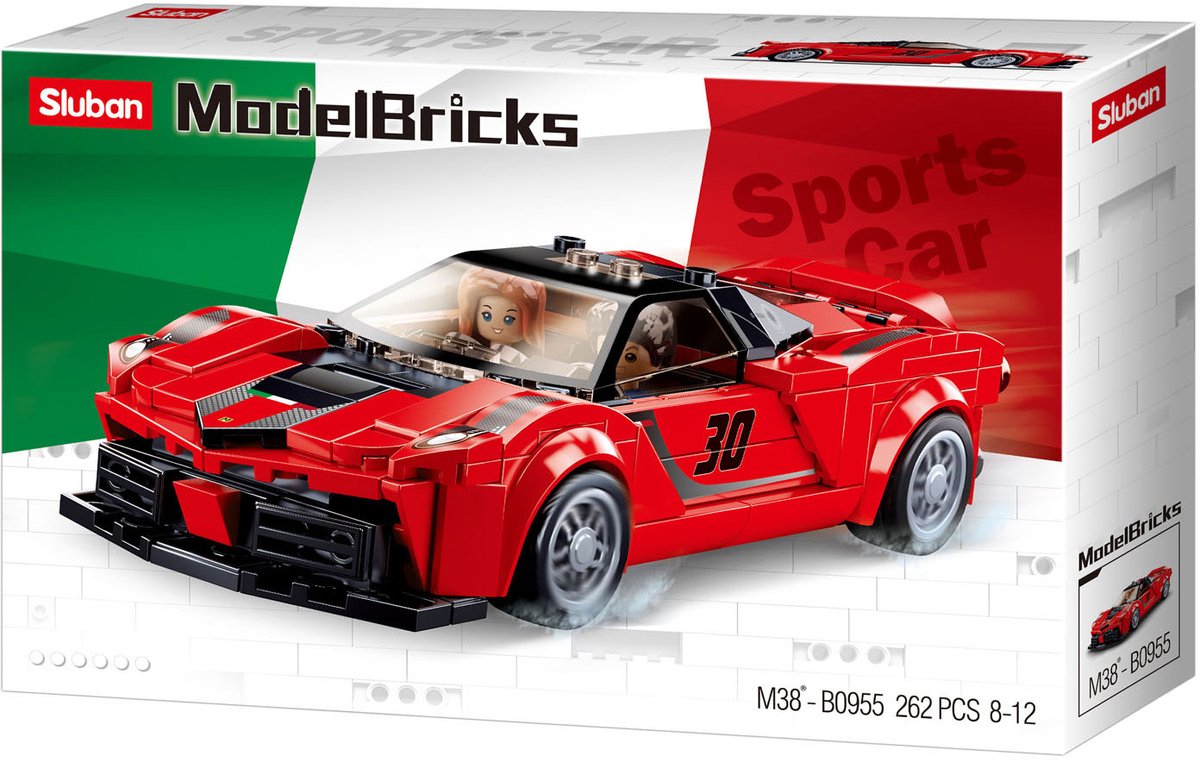 Italienischer Supersportwagen Sluban rot – 262 Stück.