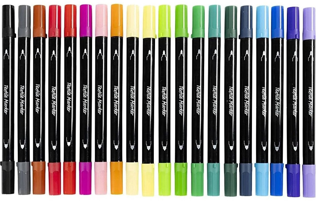 Creativ Company CC Textilmarker Grundfarben 20 Stück