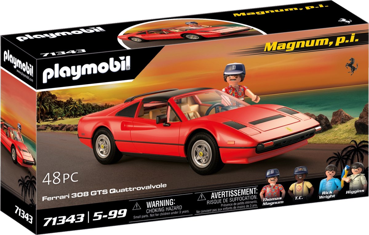 Playmobil Famouse Magnum, P.I. Ferrari 308 GTS Quattr