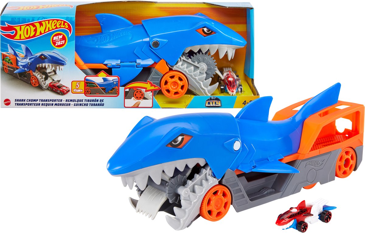 Mattel Hot Wheels City Shark Transportwagen