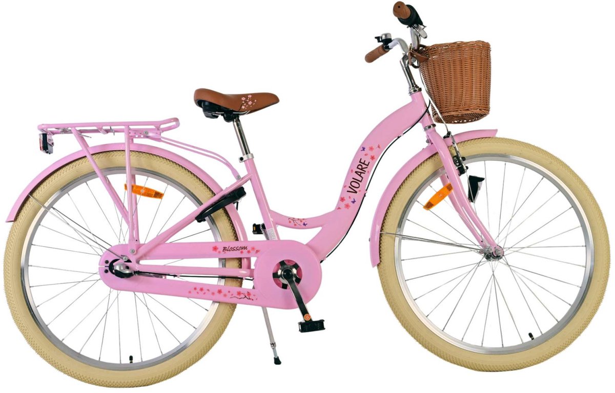Volare Blossom Kinderfahrrad – Mädchen – 26 Zoll – Pink – Nexus 3 Gänge