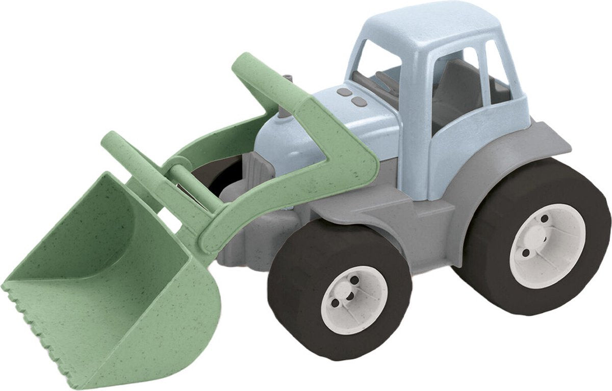 Dantoy Traktor mit Frontlader grün blau, 30cm