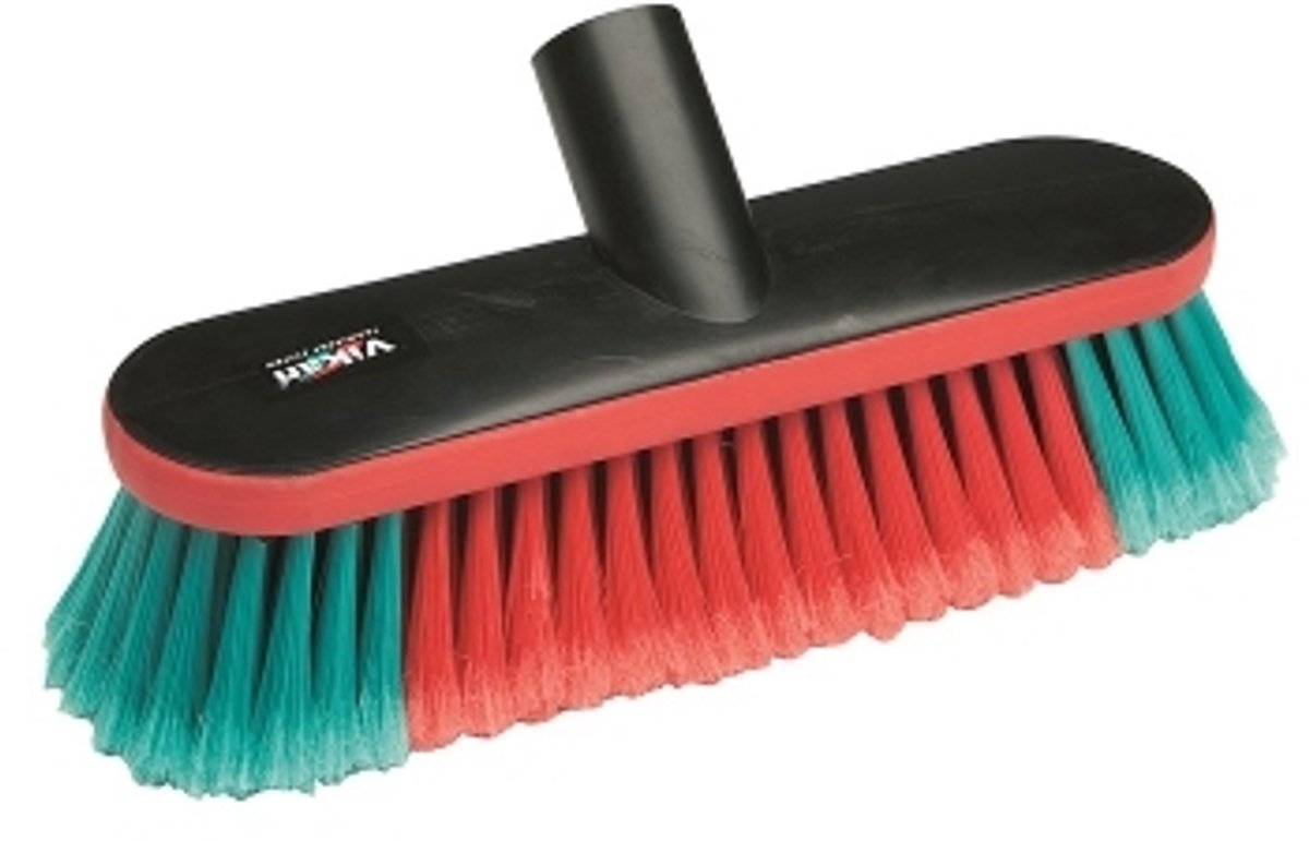 Vikan 475552 ovale Waschbürste – 270 mm – wasserdurchlässig – weiche geteilte Borsten – Autobürste – Autowäsche