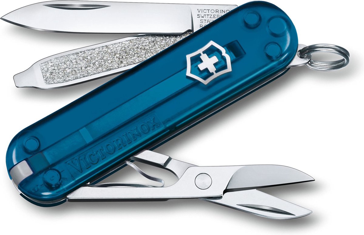 Victorinox Classic SD transparentes Taschenmesser – himmelhoch – 7 Funktionen