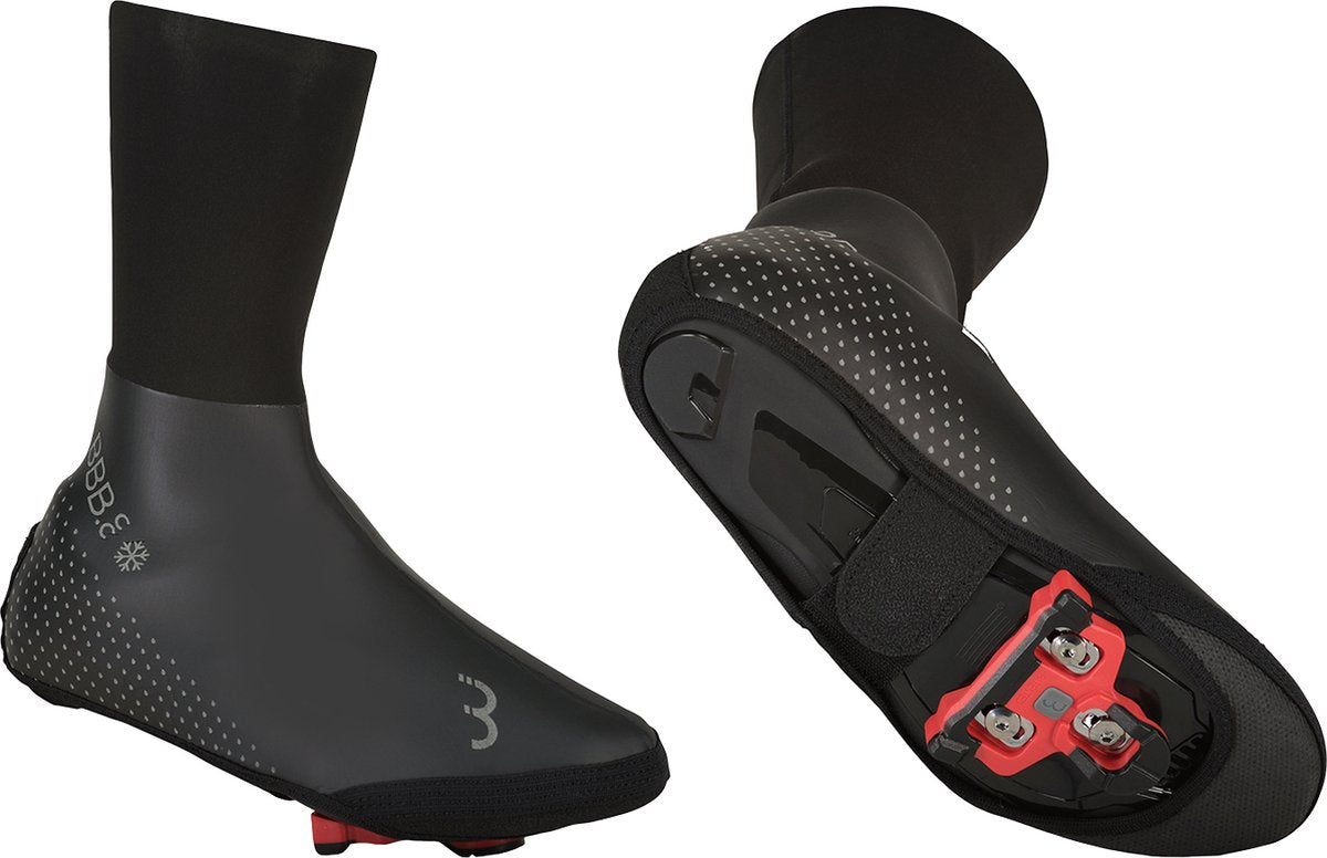 Bbb cycling ultrawear fiets overschoenen wielrennen en mtb - waterdichte overschoenen zonder rits - thermo - zwart - maat 39 40 - bws-26