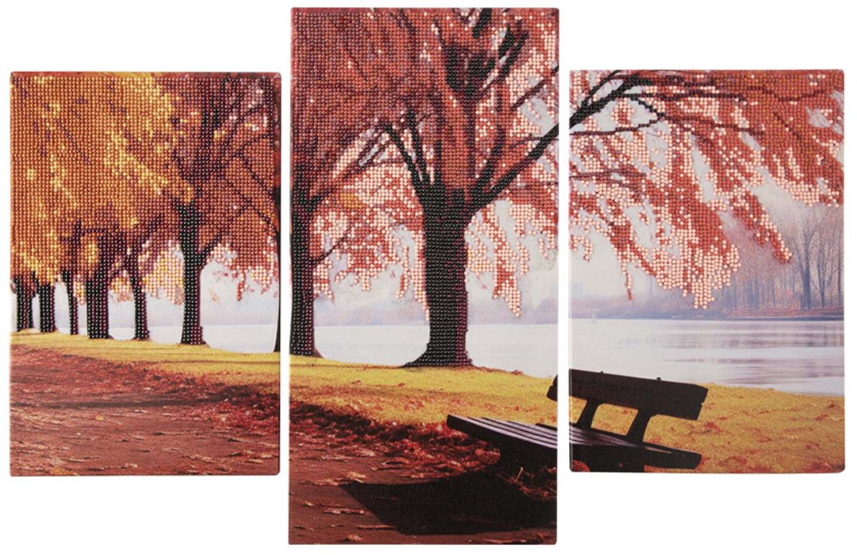 Kreative Bastelgruppe, Diamantmalerei-Triptychon-Set – Landschaft