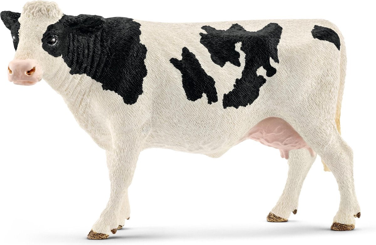 Schleich Bauernhofwelt – Kuh schwarz-weiß – Spielfigur – Kinderspielzeug für Jungen und Mädchen – 3 bis 8 Jahre – 13797