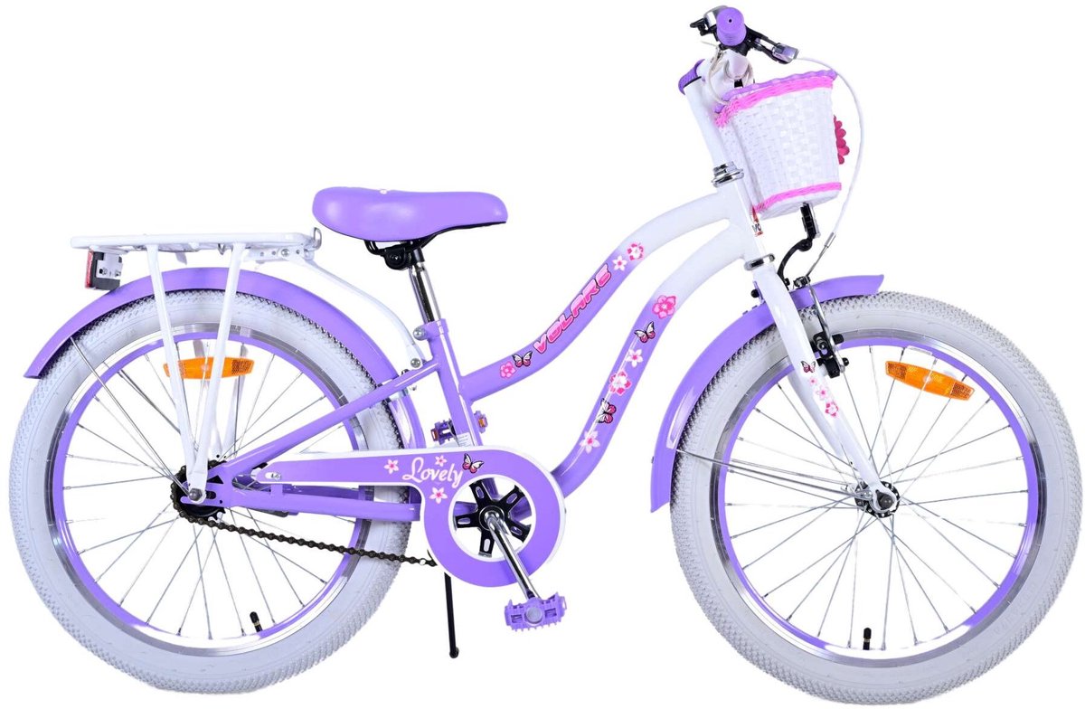 Volare schönes Kinderfahrrad – Mädchen – 20 Zoll – Lila