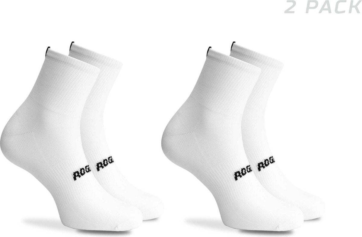 Rogelli essential fietssokken - 2-pack - wit - 40 43