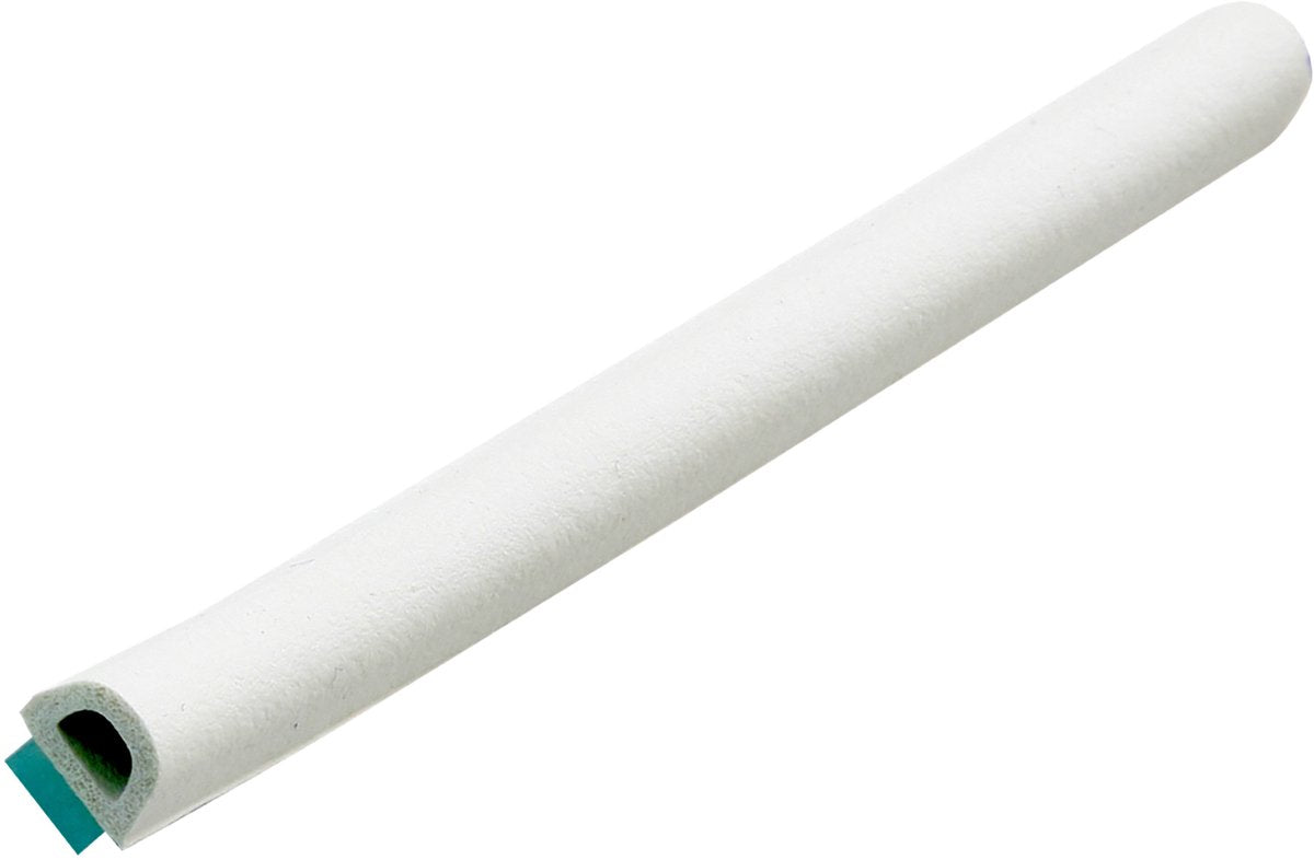 Zugluftleiste Ellen - weiß - Kunststoff - - D-Profil 8 x 6 mm x 7,5 m weiß