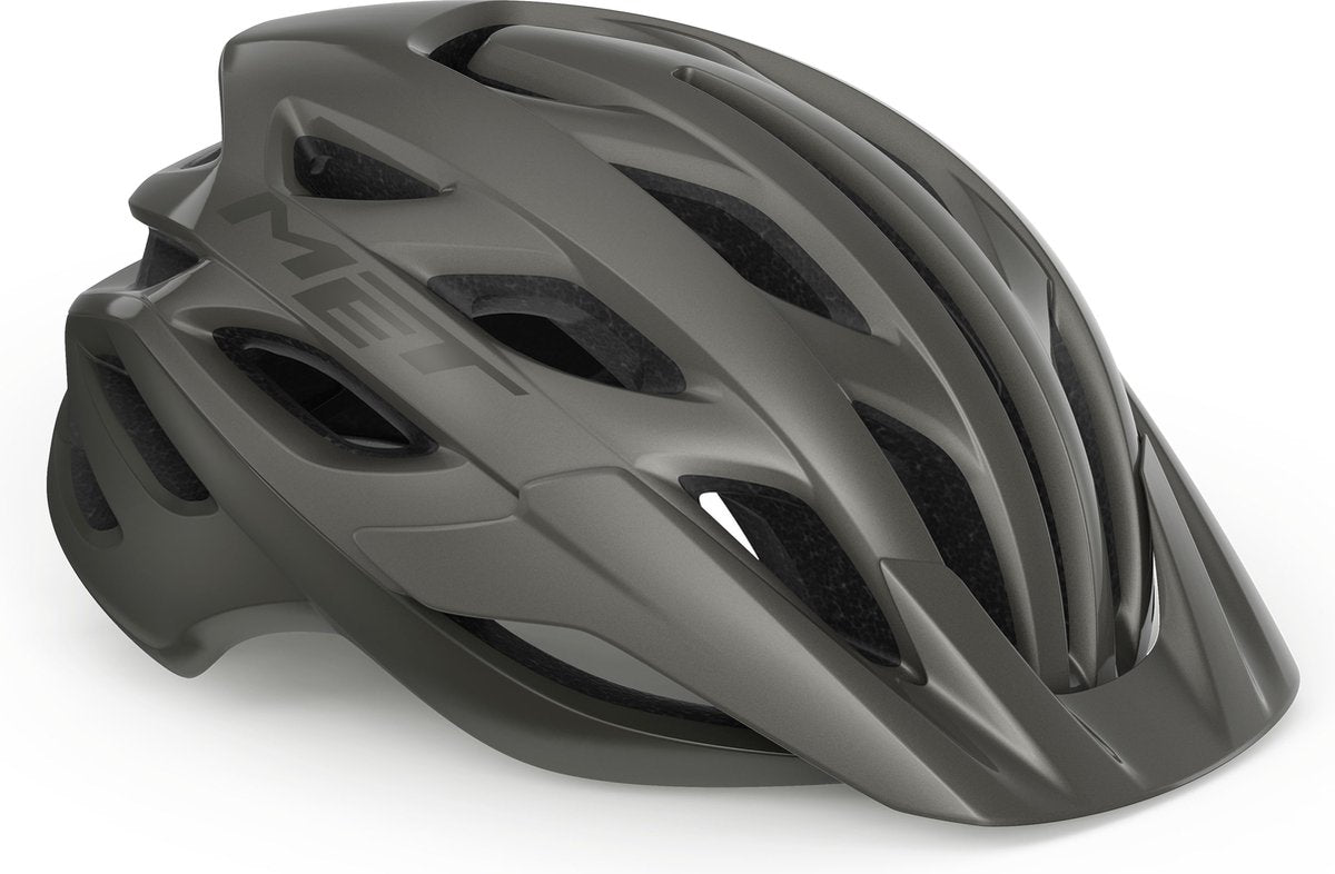 Mit Veelo Mips Fahrradhelm Herren Damen – Fahrradhelm Mountainbike Erwachsene – Elektrofahrrad – Citybike – Größe L (58-61 cm) – Titan Allic Matt (Grau)