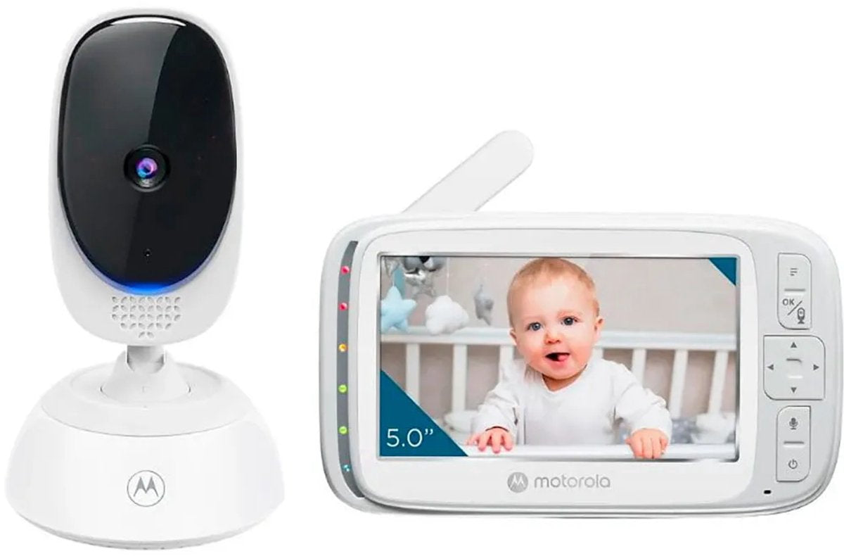 Motorola Kinderzimmer-Babyphone mit Kamera – Babyphone VM75 – Babykamera mit Farbdisplay, Zwei-Wege-Kommunikation, Schlafliedern und Infrarot-Nachtsicht – 300 m Reichweite