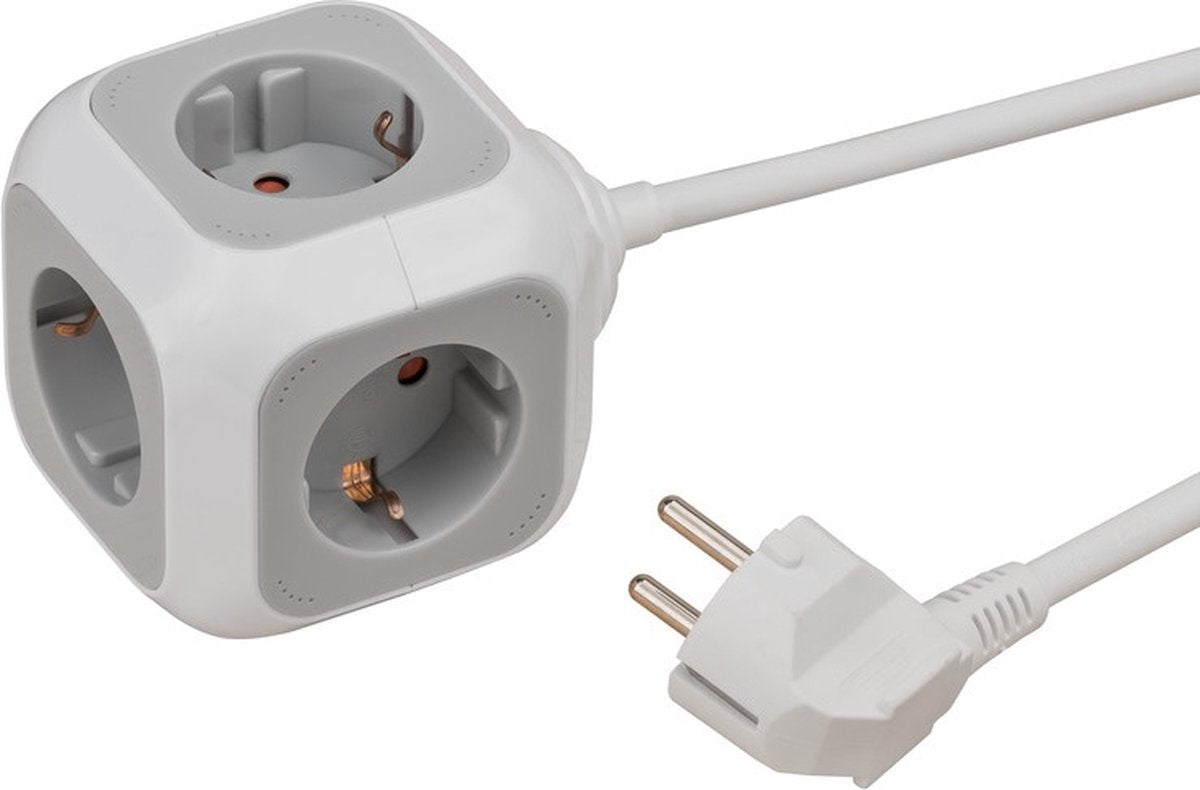 Brennerstuhl alea-power Steckdosenwürfel 4-fach (mit 1,4 m Kabel und Kindersicherung) – 1150090