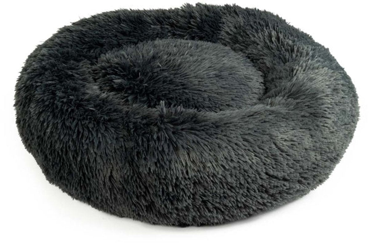 Duvo plus snug - Donutbett - Dunkelgrau - L - 80x80x17cm - waschbar