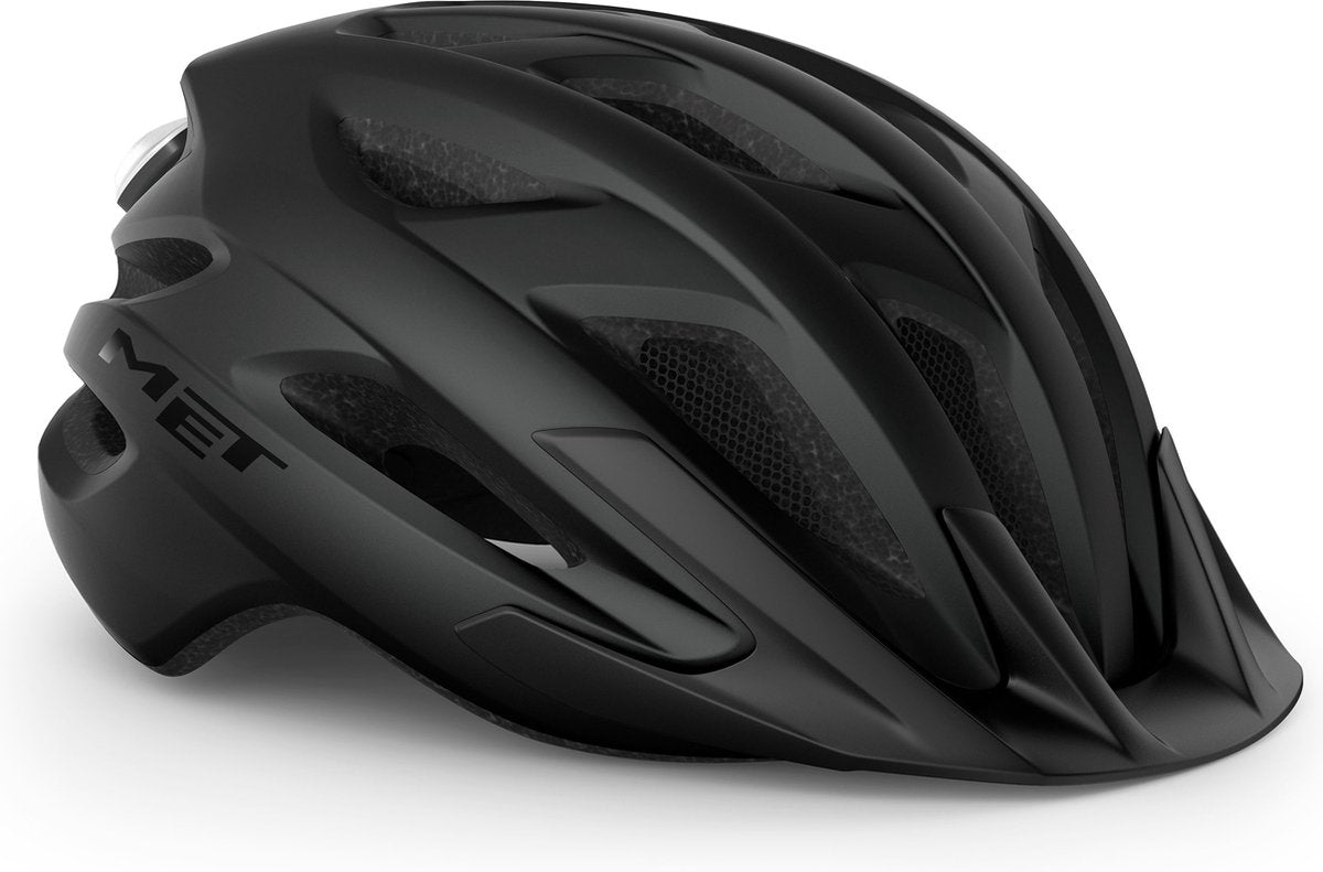 Mit Crossover-Fahrradhelm für Damen und Herren – City-Fahrradhelm für Erwachsene – Größe XL – Schwarz matt