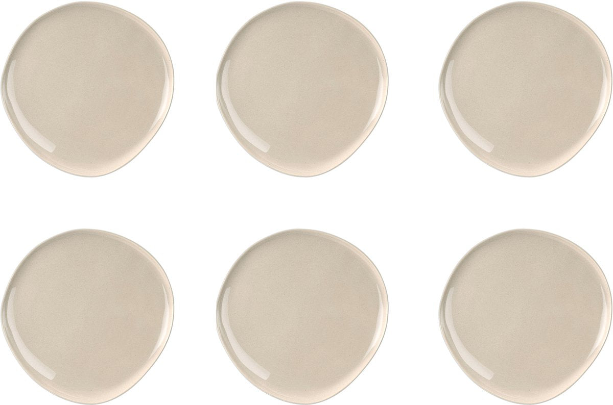 Medard de Noblat – Oslo-Leinen – Dessertteller 22 cm – 6 Stück – Steinzeug