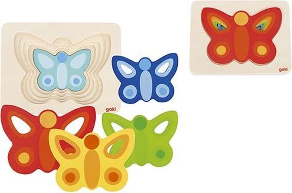 Goki Lagenpuzzle Schmetterling, 5 Lagen