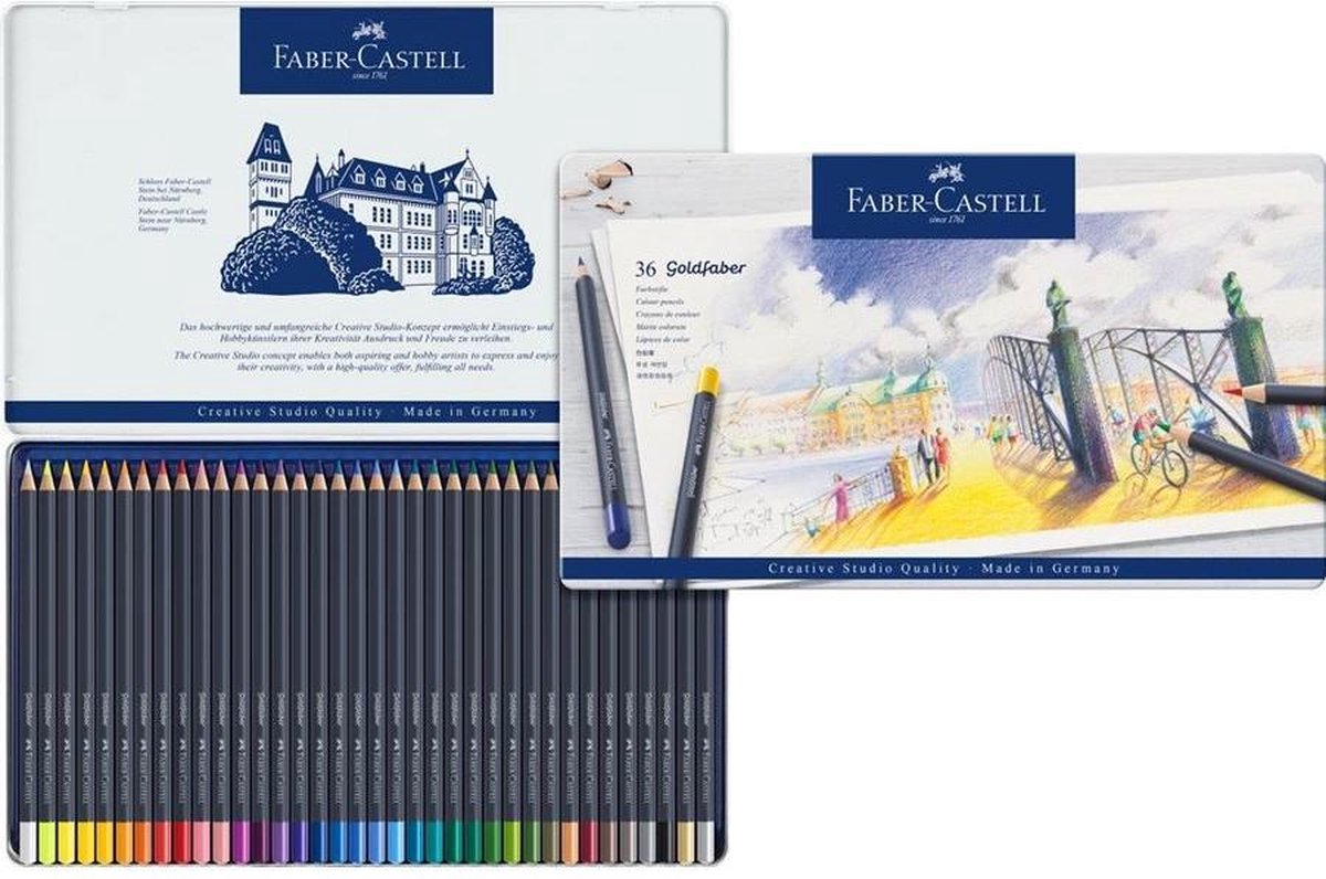 Faber Castell FC-114736 Buntstift Faber-Castell Gold Faber Federmäppchen mit 36 Stück