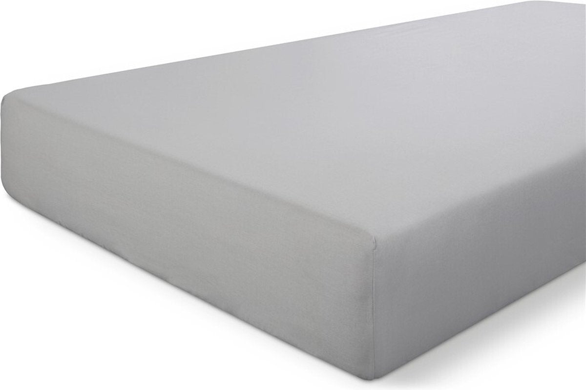 Walra hoeslaken crispy cotton - 140x200 - 100% katoen - grijs