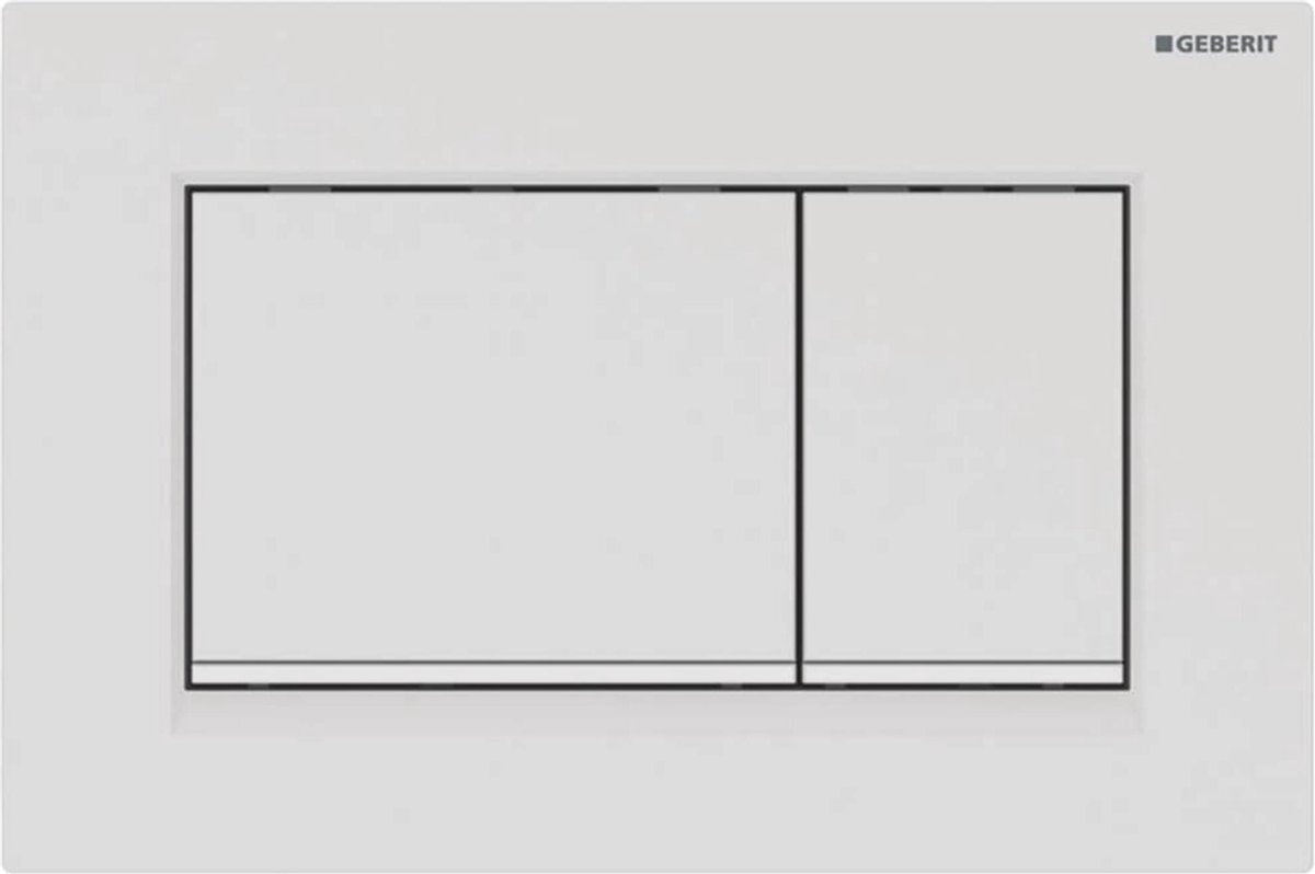 Geberit Bedienplatte Sigma30, 2-Taster: Weiß matt, pflegeleicht, Weiß