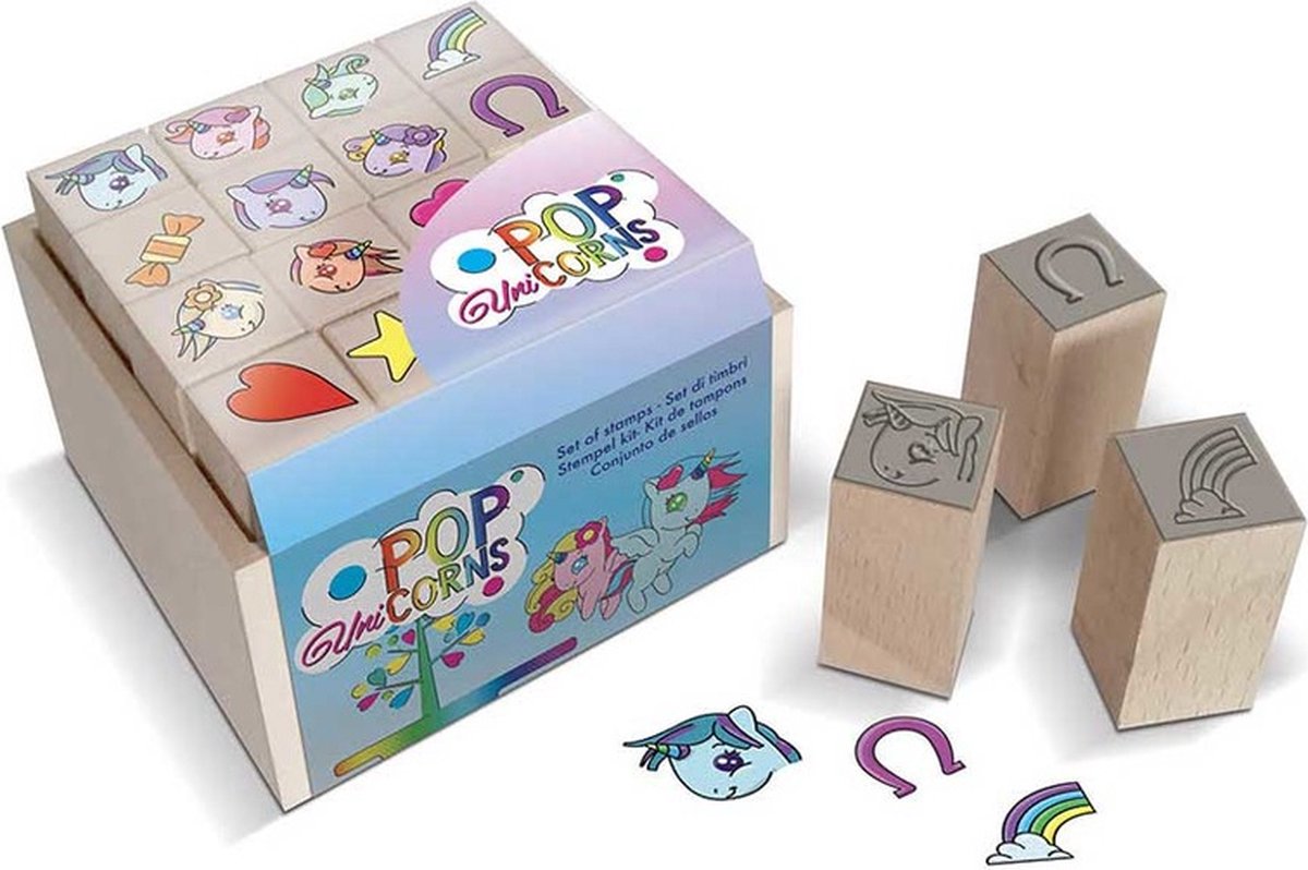 Mehrfarbige Pop-Einhörner