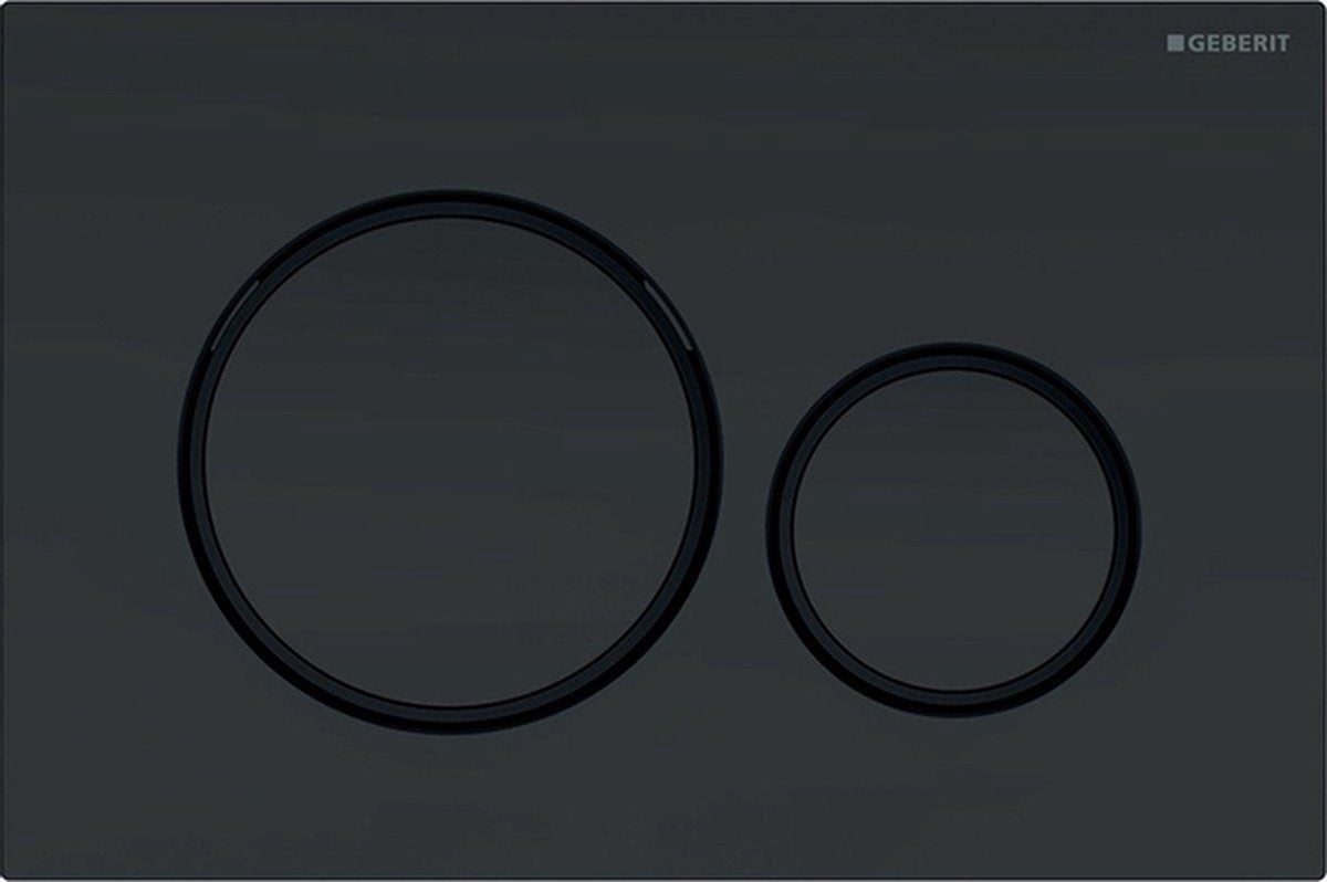 Geberit sigma20 bedieningsplaat - 2-toets spoeling - rond - mat zwart