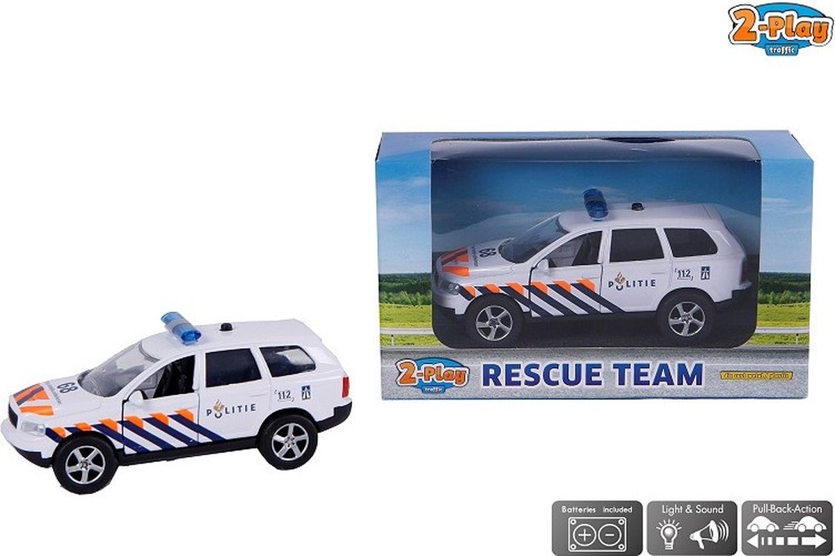 2-sly-Die-Cast-Polizei-NL-Licht und Klang zurückziehen