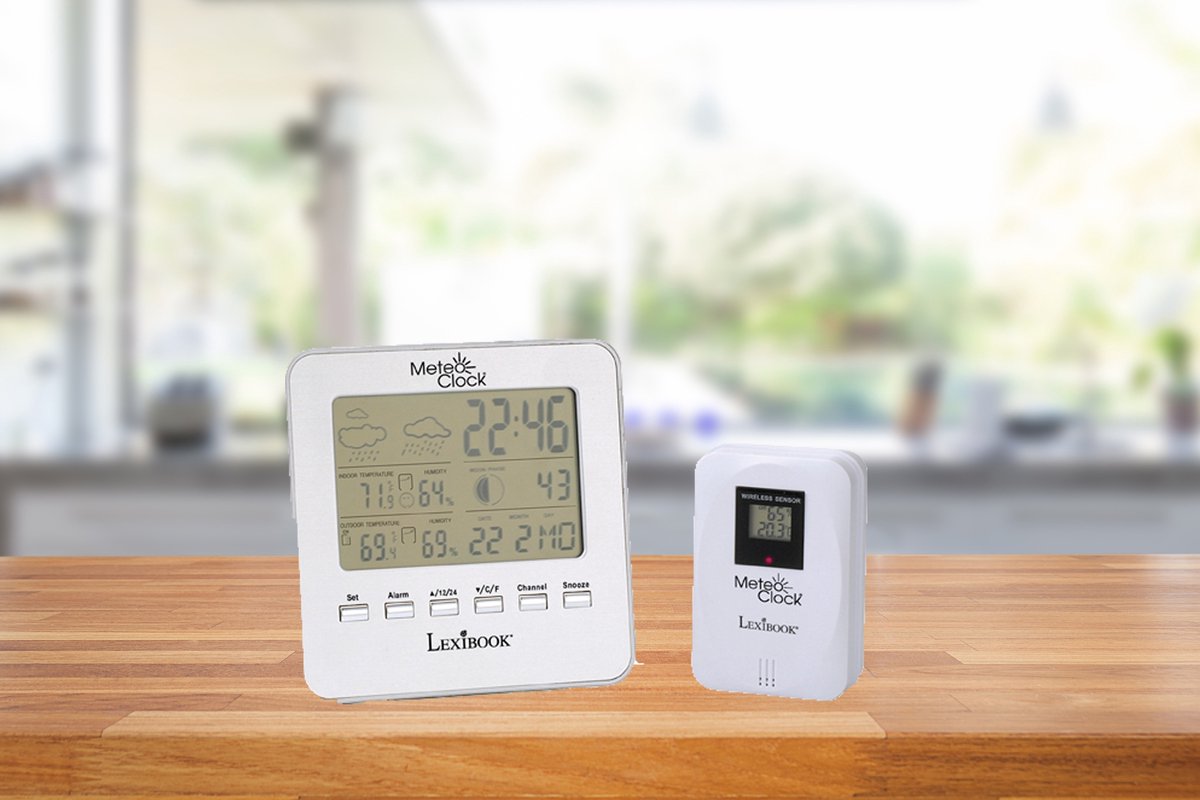 Lexibook Wetterstation meteoclock silber