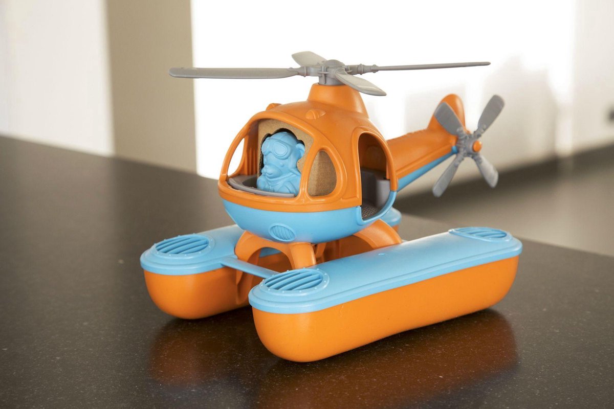 Green Toys Wasserhubschrauber orange – recycelter Kunststoff