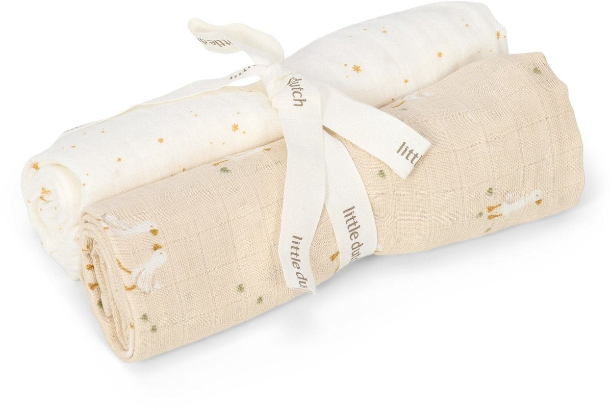 Little dutch swaddle - beige - newborn naturals - little goose