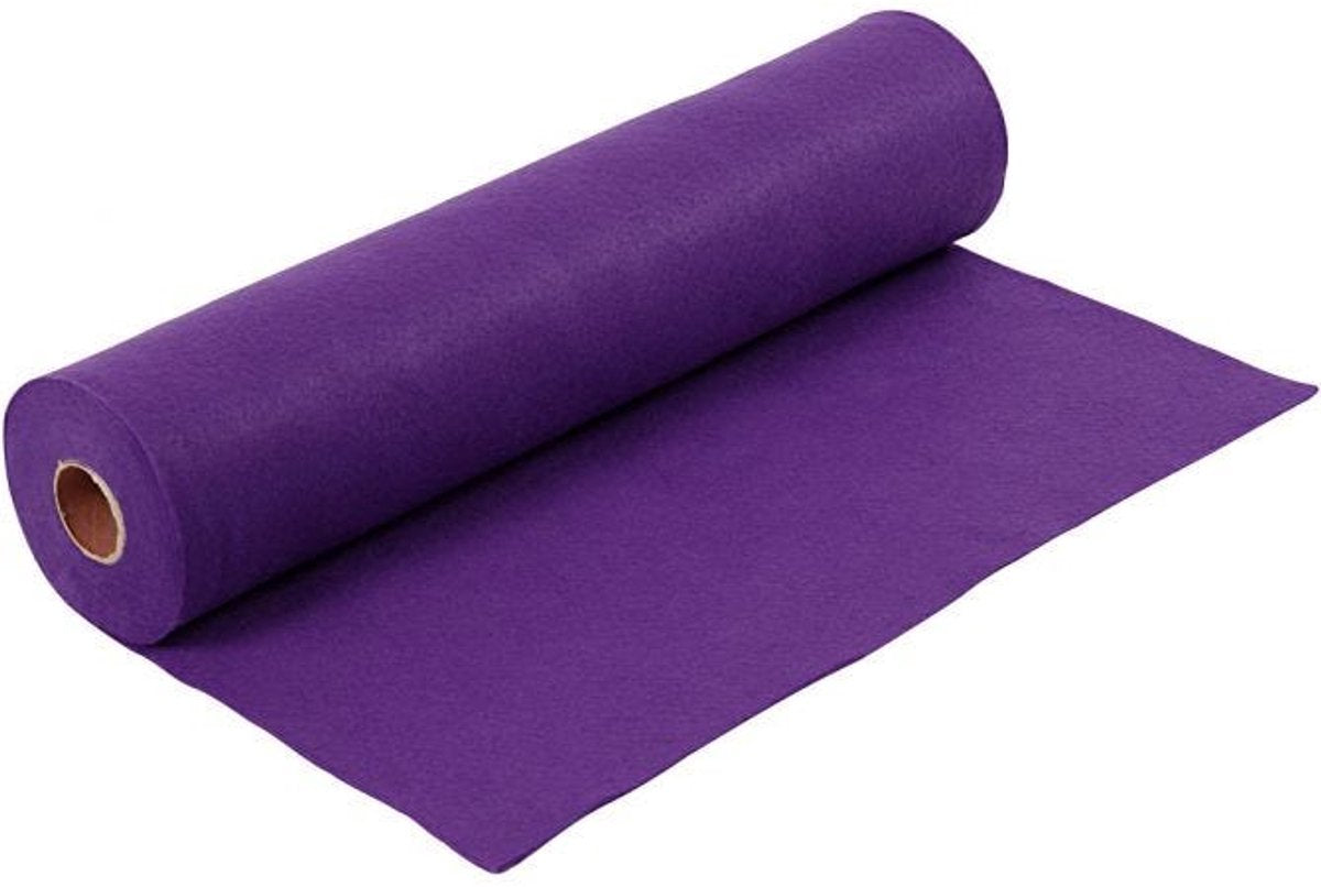 Creativ Company Hobbyfilz, B: 45 cm, Stärke 1,5-2 mm, 180-200 g, lila, 5 m 1 Rolle