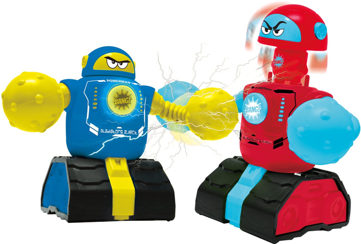 Lexibook Powerman® Fighters – Set aus 2 Kampfrobotern mit auswerfbaren Figuren, Licht- und Soundeffekten