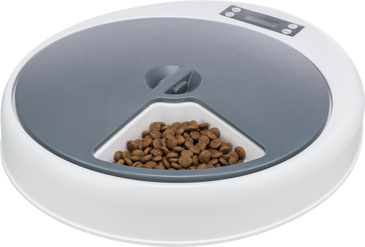 Trixie tx4+1 – automatischer Futterspender – 5 Mahlzeiten à 240 ml – Trockenfutter – Nassfutter