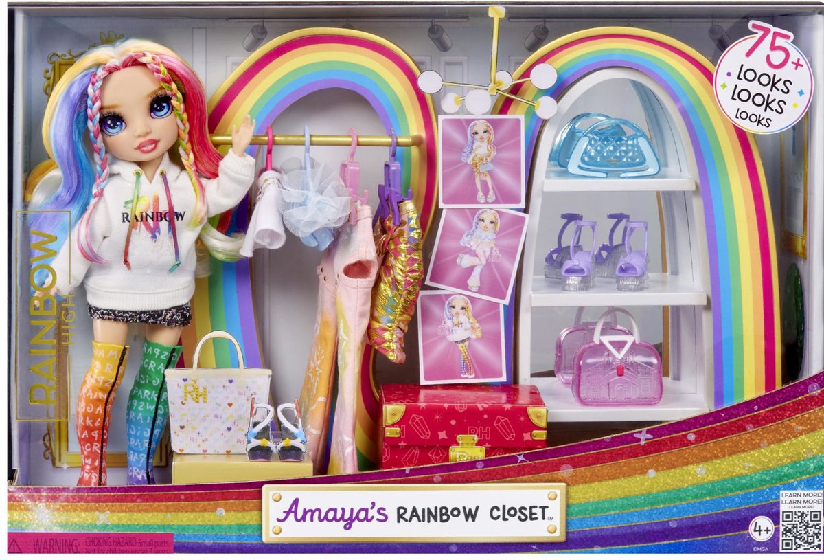Rainbow High Amayas Regenbogen-Schrank-Spielset