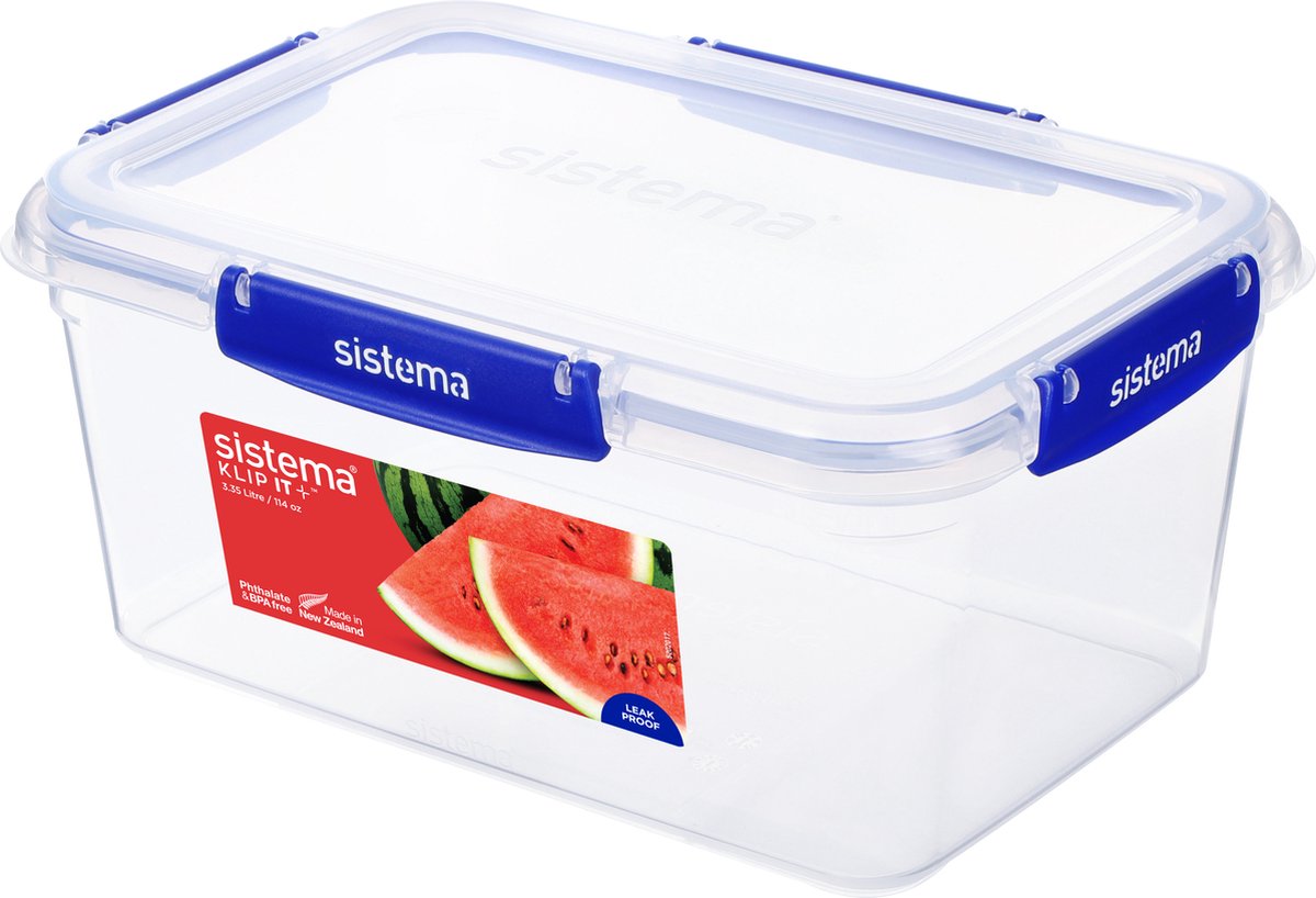 Sistema klip it + - Frischhaltebox - Aufbewahrungsbox - rechteckig - 3,35l