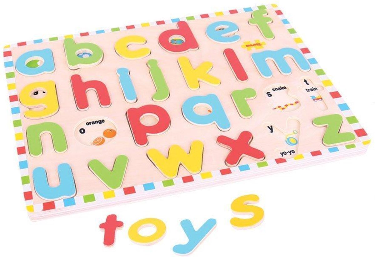 Bigjigs Holzpuzzle Alphabet, 26 Teile.