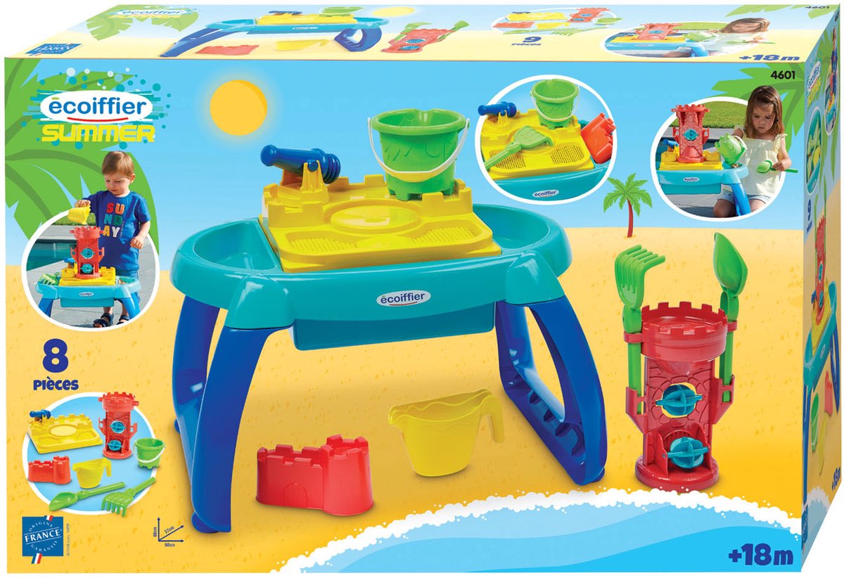 Ecoiffier Wassertisch von Ecoiffier – Spieltisch mit Burgturm und Zubehör.
