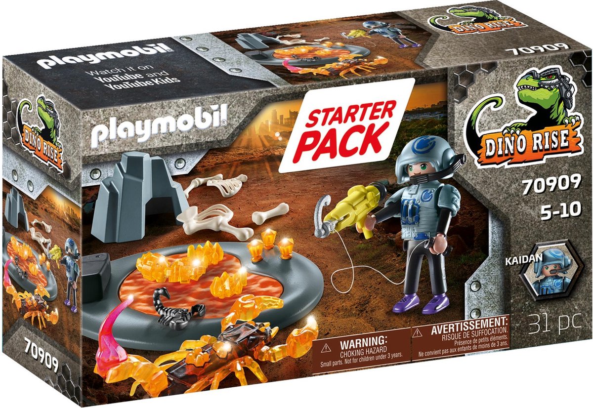 Playmobil Dino Rise Starterpaket Kampf gegen den Feuerskorpion – 70909