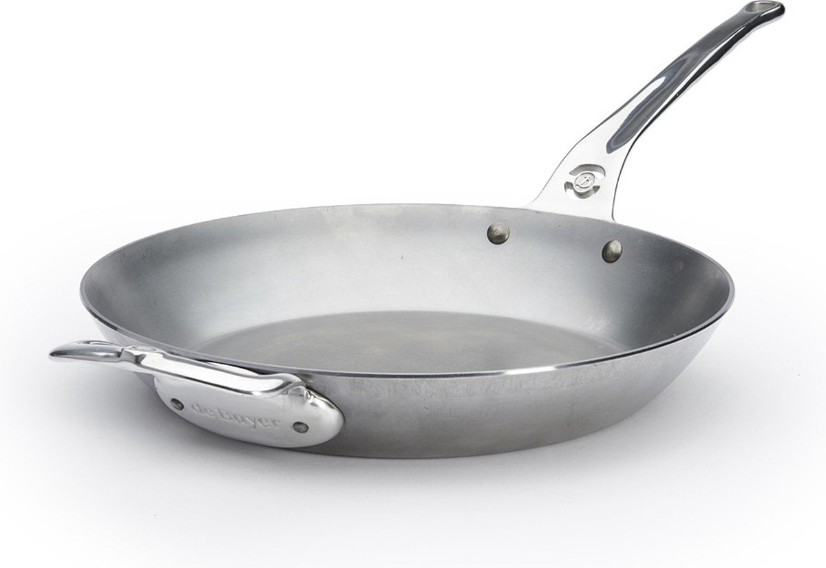 Debuyer de Buyer Mineral B Pro Bratpfanne Ø 32 cm – Stahlblech – PFAS-frei – Induktionsgeeignet – Hergestellt in Frankreich