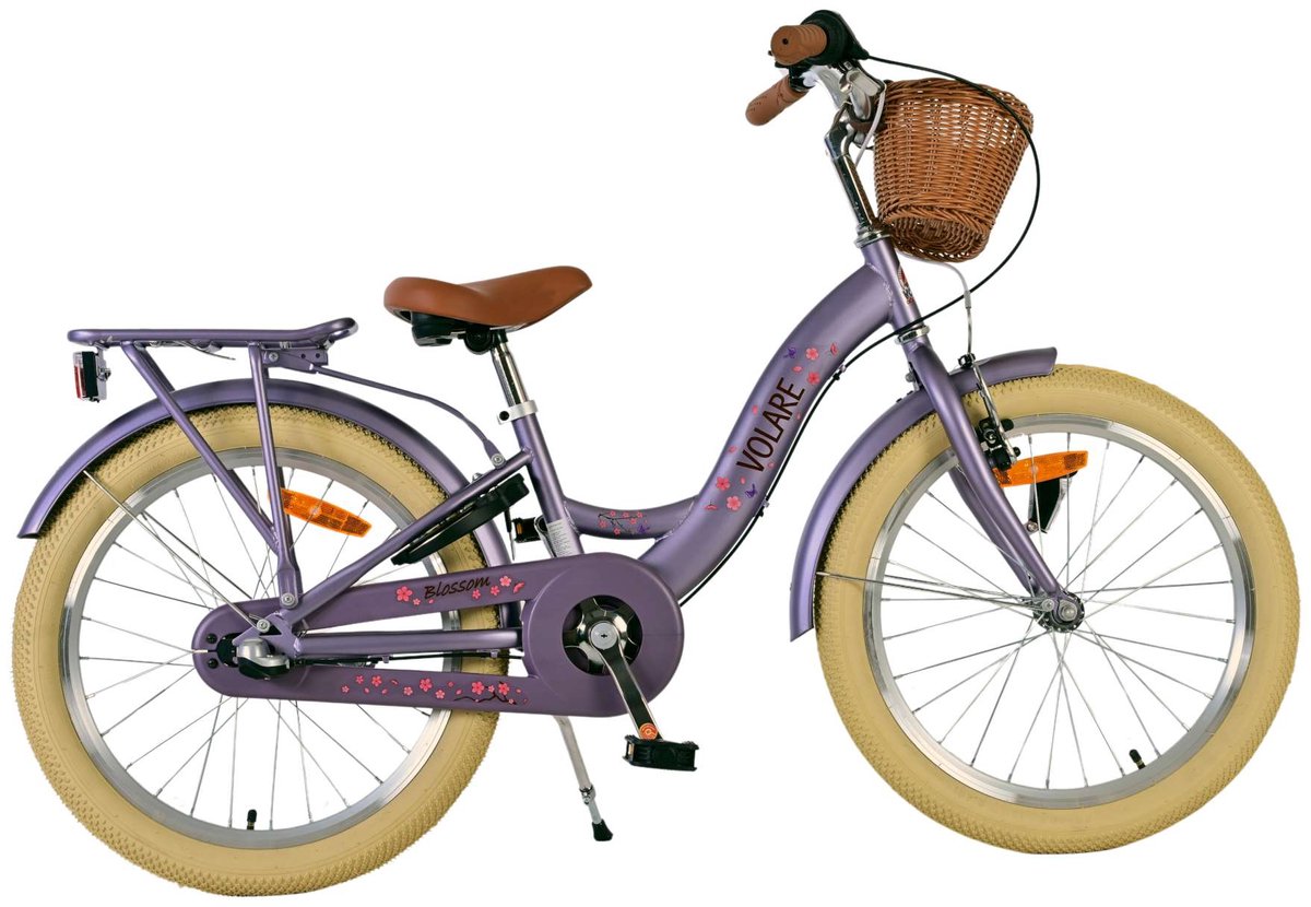 Volare Blossom Kinderfahrrad – Mädchen – 20 Zoll – Lila – Nexus 3 Gänge