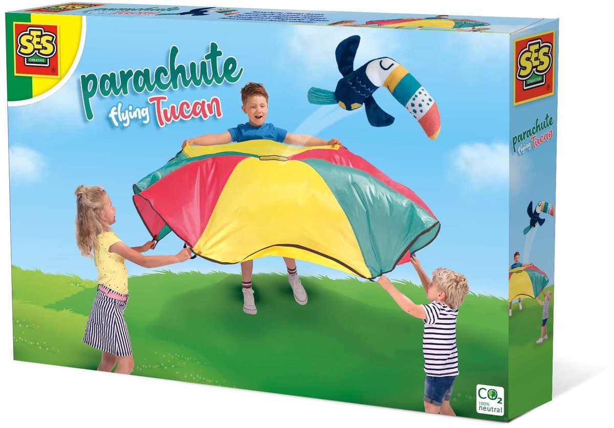 Ses kreativer Ses Fallschirm fliegender Tukan