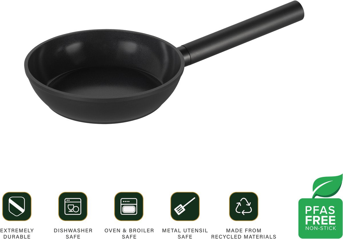 Combekk forest easy koekenpan ø 20 cm – 100% gerecycled - pfas-vrij – geschikt voor inductie - keramische non-stick antiaanbaklaag